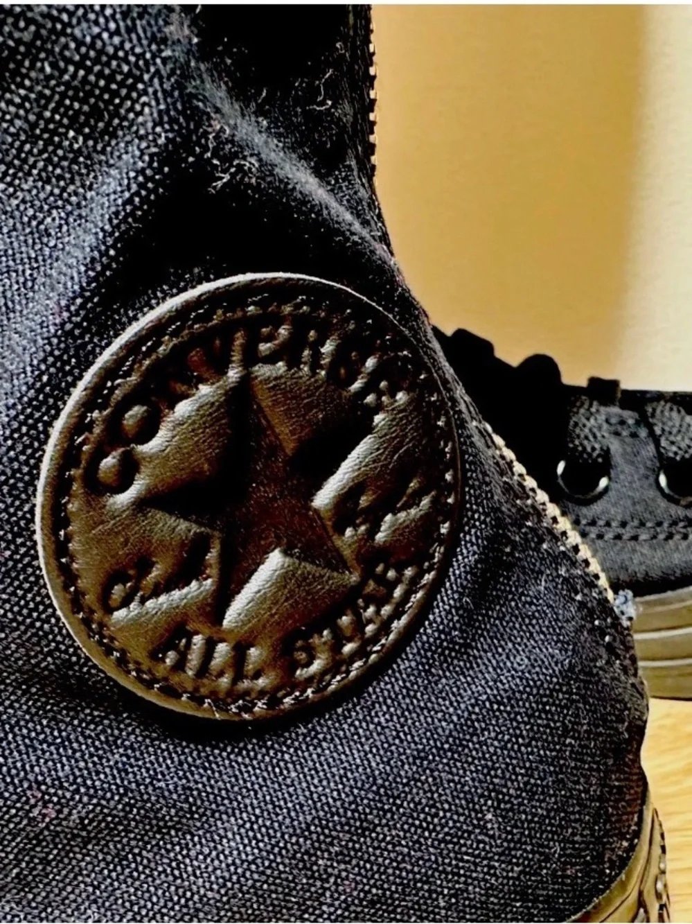 Converse Chuck Taylor All Star XX Hi Knee High Black Canvas Lace-Up Boots15W/13M